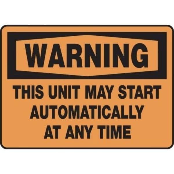 Accuform OSHA WARNING SAFETY SIGN THIS UNIT MEQM318XP MEQM318XP - main